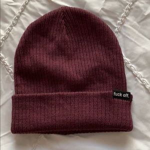 F Off beanie